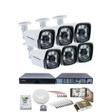 6 Kameralı Set 5Mp Sony Seculensli 1080P Full Hd, 6 Atom Led, Ahd Güvenlik Kamerası Seti, Gece Görüşlü, Metal Kasa