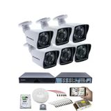 6 Kameralı Set - 5Mp Sony Seculensli 1080P Full Hd Ahd, 6 Atom Led, Gece Görüşlü, Ip66 Su Geçirmez, Güvenlik Kamerası, Plastik Kasa