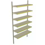 6 Katlı Duvara Monte, Standart Market Rafı Kırmızı 40X95 Cm