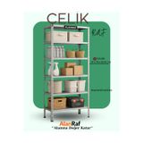 6 Katlı Galvaniz Çelik Raf 31x75x200 cm Hırdavat, Market, Ofis, Banyo, Depo, Mutfak, Raf Sistemleri