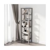 6 Katlı Köşe Rafı | Banyo, Mutfak ve Kiler Için Yer Tasarruflu Organizer | Çok Amaçlı Plastik Raf | 3 Farklı Renk Seçeneği (38X29X152 Cm) Dikey ve Yatay Kullanım (Gri) - Çok Renkli