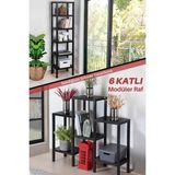 6 Katlı Modüler Raf Banyo Düzenleyici Mutfak Balkon Salon Bahçe Organizeri