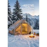6 Kişilik 4 Mevsim Şişme Kamp Çadırı (Oxford 210T Upf>40 Kumaş, -40 °C'ye Kadar Kullanım)