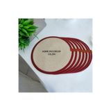 6 kişilik 6 parça amerikan servis supla takımı sofra düzenleyici 33x33 BORDO OZLEM1365