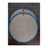 6 Kişilik Amerikan Servis Supla Takımı Tabak Altlığı Mutfak Hasır Sepet Sunum Hediye 33x33cm 1001000009472