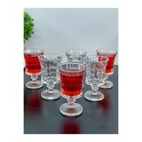 6 Kişilik Cam Ayaklı Kahve Yanı Bardağı Bardak 105ml