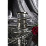 6 Kişilik Çay Takımı | Platin Gold Çay Bardak Seti | Firuze Desenli Lüks Çay Takımı | Çay Bardağı Takımı
