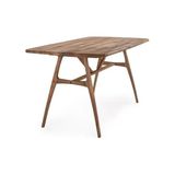 6 Kişilik Slim Ceviz Masa | Masif Ahşap Yemek Masası | 150x80 cm | Retro Modern Tasarım |%100 Doğal Ahşap | Kolay Montaj