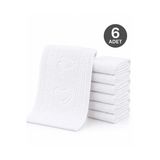 6 Lı Ayak İzli Banyo Ayak Havlusu Seti %100 Pamuklu 50X70 Cm
