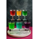6 Lı Cam Ayaklı Kahve Yanı Su Bardağı Bardak 120ml