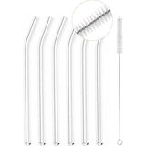 6 Lı Cam Pipet + 1 Adet Temizleme Fırçası 19CM - Çok Renkli