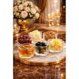 6 Lı Cam Puding Tatlı Dondurma Kahvaltılık Kase Seti Çerezlik Magnolya Magnolia Sunum Kasesi Şeffaf