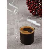 6 lı Cam Türk Kahvesi Fincan Seti Mini Kupa Espresso Kahve Takımı 130 ml
