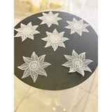 6 Lı Dantel Kahve Sunumluğu 15X15 cm Asorti Desenli Fincan Altlığı Şık Sunum Seti - 0,5 x 9 cm - 001-Renkli