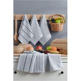 6 lı El Yüz Mutfak Havlusu Seti Sophia 30 X 50 Cm (Açık Gri)