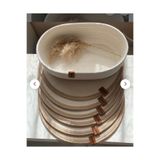 6 Lı Hasır Supla Runner Amerikan Servisive Ekmek Sepeti 30x30 Beyaz supla