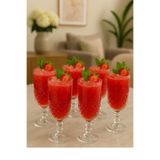 6 Lı Kristal Cam Kahve Yanı Bardağı Kokteyl Meşrubat Bardağı Bardak 180ml