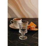 6 Lı Kristal Cam Kahve Yanı Su Bardağı Bardak 85ML - Şeffaf