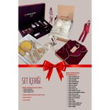 6 LI SATEN GECELİK SET, PİJAMA, AYNA TARAK SETİ,GELİN ÇEYİZ SETİ (37, S)