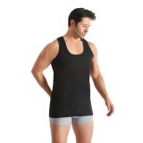 6 lı Seher Erkek Penye Askılı Renkli Pamuklu Atlet (Siyah, XL)