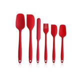 6 Lı Set Yanmaz Yapışmaz Mutfak Pasta Slikon Yumurta Fırçası Kaşık Bıçak Spatula Seti
