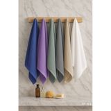 6 Lı Softtouch El Yüz Banyo Havlusu Seti %100 Pamuklu 50x90 Cm Mavi