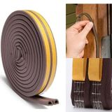 6 Metre Siyah Pvc Doğrama Kapı Pencere Soğuk Geçirmez Sızdırmaz İzolasyon Fitil Yapışkanlı 3x2=6 mt (Kahverengi, 10)