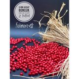 6 mm Ahşap Boncuk (25 Gram 175 Adet)Delik Çapı 2mm Makrome Takı Bileklik Tahta Yuvarlak - Kırmızı