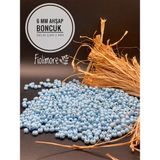 6 mm Ahşap Boncuk (25 Gram 175 Adet)Delik Çapı 2mm Makrome Takı Bileklik Tahta Yuvarlak - Mavi