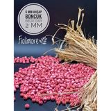 6 mm Ahşap Boncuk (25 Gram 175 Adet)Delik Çapı 2mm Makrome Takı Bileklik Tahta Yuvarlak - Pembe