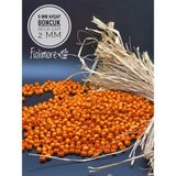 6 mm Ahşap Boncuk (25 Gram 175 Adet)Delik Çapı 2mm Makrome Takı Bileklik Tahta Yuvarlak - Turuncu