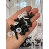 6 mm Amigurumi Vidalı Göz Siyah 20 Çift - 1