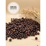 6 mm Ithal Renkli Ahşap Boncuk (25GR 225 Adet) Çanta Bileklik Takı Makrome Aksesuar Karışık Renk - Kahverengi