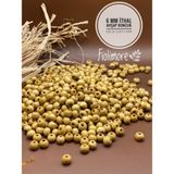 6 mm Ithal Renkli Ahşap Boncuk (25GR 225 Adet) Çanta Bileklik Takı Makrome Aksesuar Karışık Renk - Krem