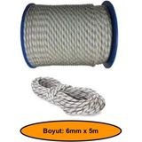 6 mm Sentetik Iskota Halat, Dağcı Ipi, Kamyoncu Halatı, Outdoor Kamping Piknik Salıncak Halatı, 5 Metre