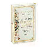 6 Özellikli Satır Arası Kelime Kelime Türkçe Okunuşlu Mealli Kuranı Kerim Cami Boy - Beyaz