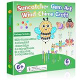6 paket bahar sanat el sanatları hayvanlar mücevher elmas Suncatcher rüzgar çanı çocuklar için el sanatları DIY bahar elmas boyama rüzgar çanı hediyeler değişimi çocuklar için yaş 4 6 8 10 12 ev okul