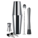 6 Parça Avantajlı Kokteyl Set Boston Shaker (750ml)