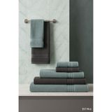 6 Parça Banyo Havlusu Seti Pamuklu 70x140 Cm Serenio Antrasit-mint