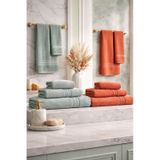 6 Parça Banyo Havlusu Seti Pamuklu 70x140 cm Serenio Mint-kiremit
