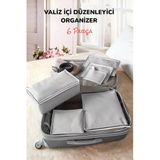 6 Parça Bavul Organizer Set Çok Amaçlı Pratik Kullanım Valiz Düzenleyici Seyahat Çantası Organizeri
