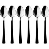 6 Parça Çay Kaşığı Seti, Paslanmaz Çelik, Gümüş Siyah, 11 cm - Çok Renkli
