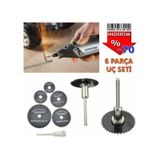6 Parça Gravür Makinası Için Kesme Uç Seti Mini Daire Testere