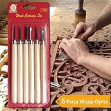 6 Parça Kaliteli Ahşap Oyma Torna Bıçak Seti