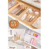 6 Parça Lv216 Çekmece Içi Düzenleyici Banyo Makyaj Organizer Takı Kutusu Modüler Peçetelik Kalemlik