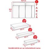 6 Parça Modüler Organizer Düzenleyici Kutu Masaüstü Tezgah Üstü Çekmece Içi Organizer