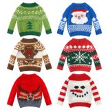 6 parça Noel bebek giysileri, Noel elf aksesuarları, elf bebek kazak seti, kışlık Noel bebek kıyafetleri, Noel ağacı, kar tanesi, kardan adam baskılı elf bebeği örgü giyim, atkı, elf bebek dekoru için
