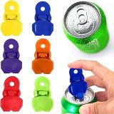 6 Parça Renkli Soda Kutusu Sekme Açacağı, Kolay Konserve Açacağı Kılavuzu, Kola, Bira, Soda, İçecek Alüminyum İçecek Kutusu Üstü Halka Açıcı Alet, Kutularınızı Böcekler Kirden Koruyun