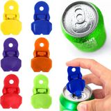 6 Parça Renkli Soda Kutusu Sekme Açacağı, Kolay Konserve Açacağı Kılavuzu, Kola, Bira, Soda, Içecek Alüminyum Içecek Kutusu Üstü Halka Açıcı Alet, Kutularınızı Böcekler ve Kirden Koruyun