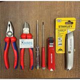6 Parça Tam Profesyonel Usta Seti 180 mm Pense Yan Keski Izeltaş Set, KNIPEX180UST - Çok Renkli
